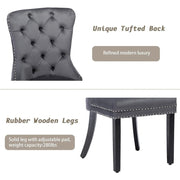 Tufted Velvet Dining Chairs Set of 2