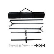Double Hammock with Steel Stand components, including stand pieces and carrying bag, for outdoor relaxation setup.
