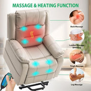 Massage Recliner Chair with Power Lift & Heat