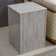 Modern 3-Drawer Nightstand with sleek design and gold handles, ideal for contemporary bedroom storage.