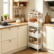 4-Tier Rolling Storage Cart with Wheels
