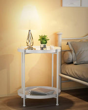 2 Tier Side Table with Storage Tray – Modern Coffee Table – product image 10