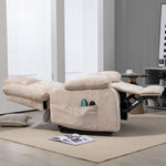 Power lift recliner KJ-8819 with massage remote and comfortable chenille fabric