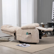 Power lift recliner KJ-8819 with massage remote and comfortable chenille fabric
