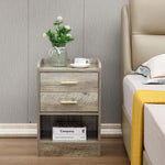 Nightstand LED Side Table 2 Drawers BSD-07 – product image 11
