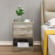Nightstand LED Side Table 2 Drawers BSD-07 – product image 11