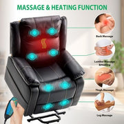 Massage Recliner Chair with Power Lift & Heat