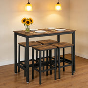 Rustic Industrial Bar Table Set