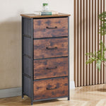4 drawer fabric storage cabinet front view for bedroom and home storage