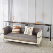 Narrow Sofa Table with Charging Station