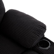 Manual Recliner Chair Corduroy Lounge Armchair with Cup Holders