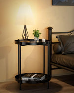 2 Tier Side Table with Storage Tray – Modern Coffee Table – product image 21