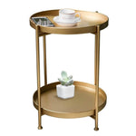 2 Tier Side Table with Storage Tray – Modern Coffee Table – product image 20