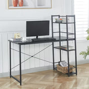 Computer Desk & Student Workstation with 4 Shelves