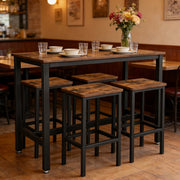 Rustic Industrial Bar Table Set