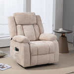 KJ-8819 chenille recliner chair with 180-degree reclining and power lift assist