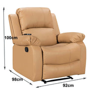 Dakota CR-2030 PU leather massage recliner armchair product image