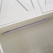 Kitchen Storage Cabinet White LED Buffet
