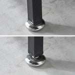 Close-up of the adjustable leg base of the Fabric 8-Drawer Dresser for stability and support.