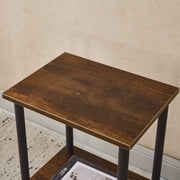 Industrial 2-Tier Side Table