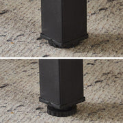Close-up of the adjustable leg of the Console Table, showcasing its sturdy black metal support and leveling mechanism.