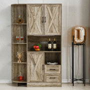 Kitchen Storage Cabinet: Farmhouse Coffee Bar & Buffet Sideboard