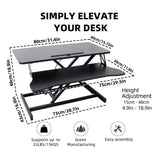 Standing Desk Converter: Sit-to-Stand Adjustable Desk Riser