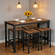 Rustic Industrial Bar Table Set