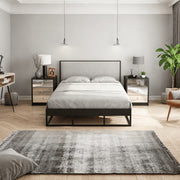 Modern Mirrored Bedside Table with 3 Drawers