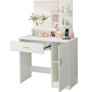 Dressing Table with Mirror & Storage DR-14 White