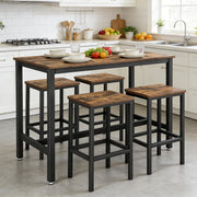 Rustic Industrial Bar Table Set