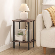Industrial 2-Tier Side Table