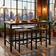 Rustic Industrial Bar Table Set