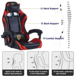 Ergonomic Gaming Chair with Footrest & 180° Recline – product image 12