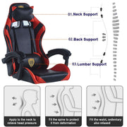 Ergonomic Gaming Chair with Footrest & 180° Recline – product image 12
