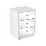 Modern Mirrored Bedside Table with 3 Drawers