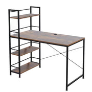 Computer Desk & Student Workstation with 4 Shelves