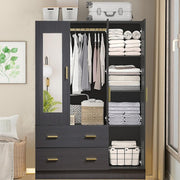 3 Door Wardrobe with Mirror and Drawers