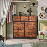 Industrial 9 Drawer Storage Cabinet – Rustic Chest of Drawers