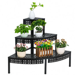 3-Tier Metal Plant Stand for Indoor and Outdoor Use – main product image