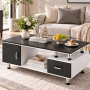 Coffee Table with Drawer and Cabinet