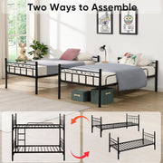 Twin-Over-Twin Metal Bunk Bed BD-C03