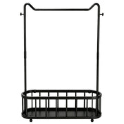 Steel Clothes Rail with Open Shelf & Wheels