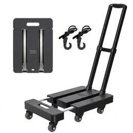 Foldable Hand Truck with 6 Wheels & Straps
