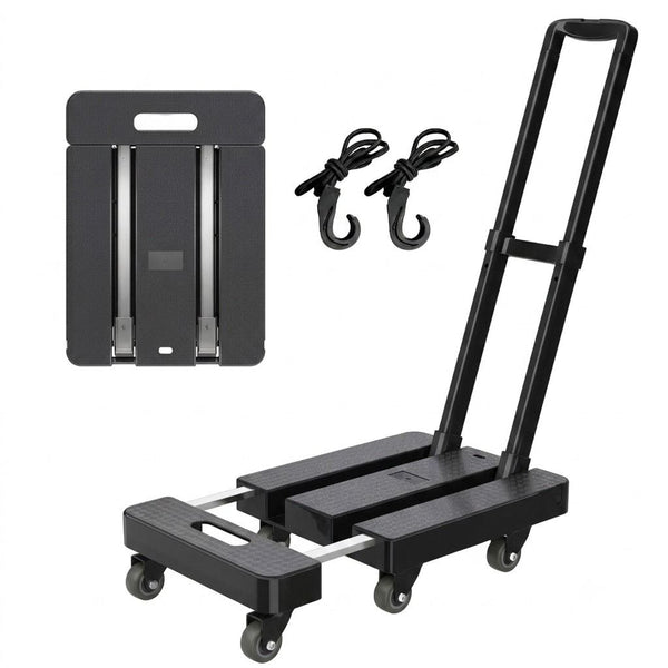 Foldable Hand Truck with 6 Wheels & Straps