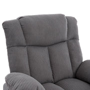 Manual Recliner Chair Corduroy Lounge Armchair with Cup Holders