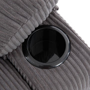 Manual Recliner Chair Corduroy Lounge Armchair with Cup Holders