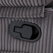 Manual Recliner Chair Corduroy Lounge Armchair with Cup Holders