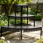 3-Tier Metal Plant Stand for Indoor and Outdoor Use – product detail view
