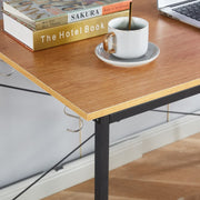 120cm Computer Desk with Reversible Shelves and Hooks